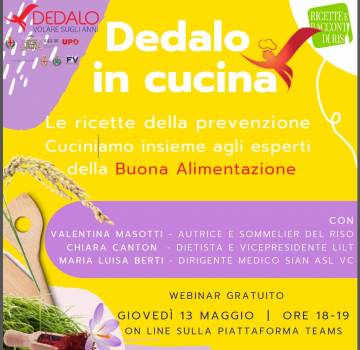 Dedalo in cucina: le ricette della prevenzione